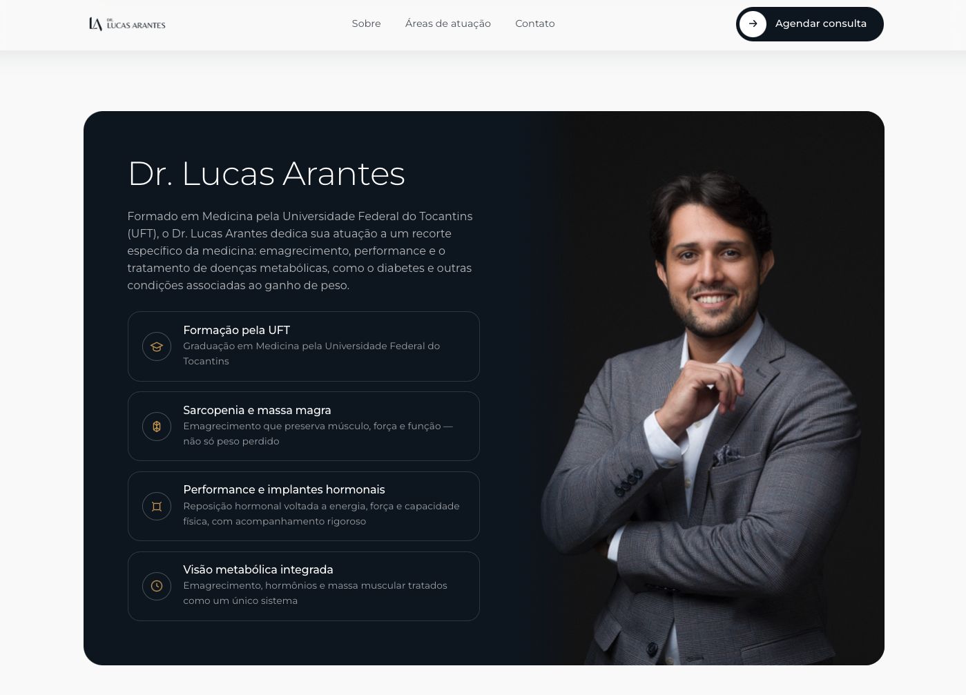 SITE · DR. LUCAS ARANTES
